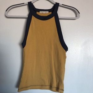 Urban Outfitters yellow high neck tank top